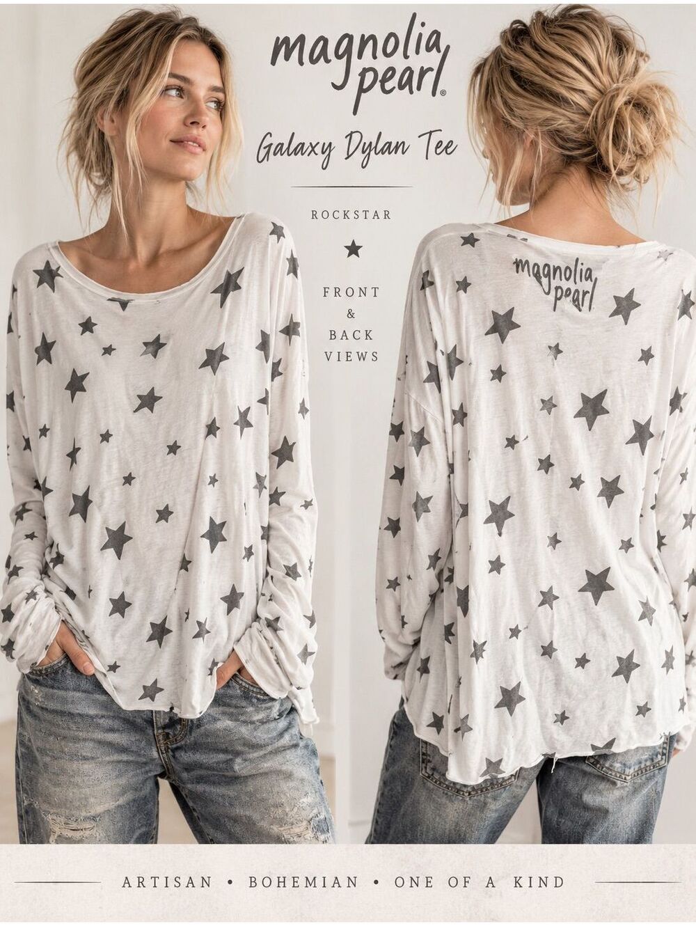 ๐คฉMagnolia Pearl Galaxy Dylan Tee | Star Print | One Size - Preloved